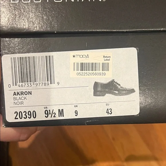 Bostonian Black Leather Men's Dress Shoes - Picture 5 of 5